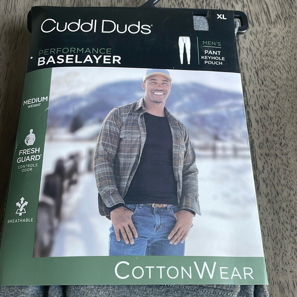 Men’s Cuddl Duds Performance Baselayer Pants - Grey